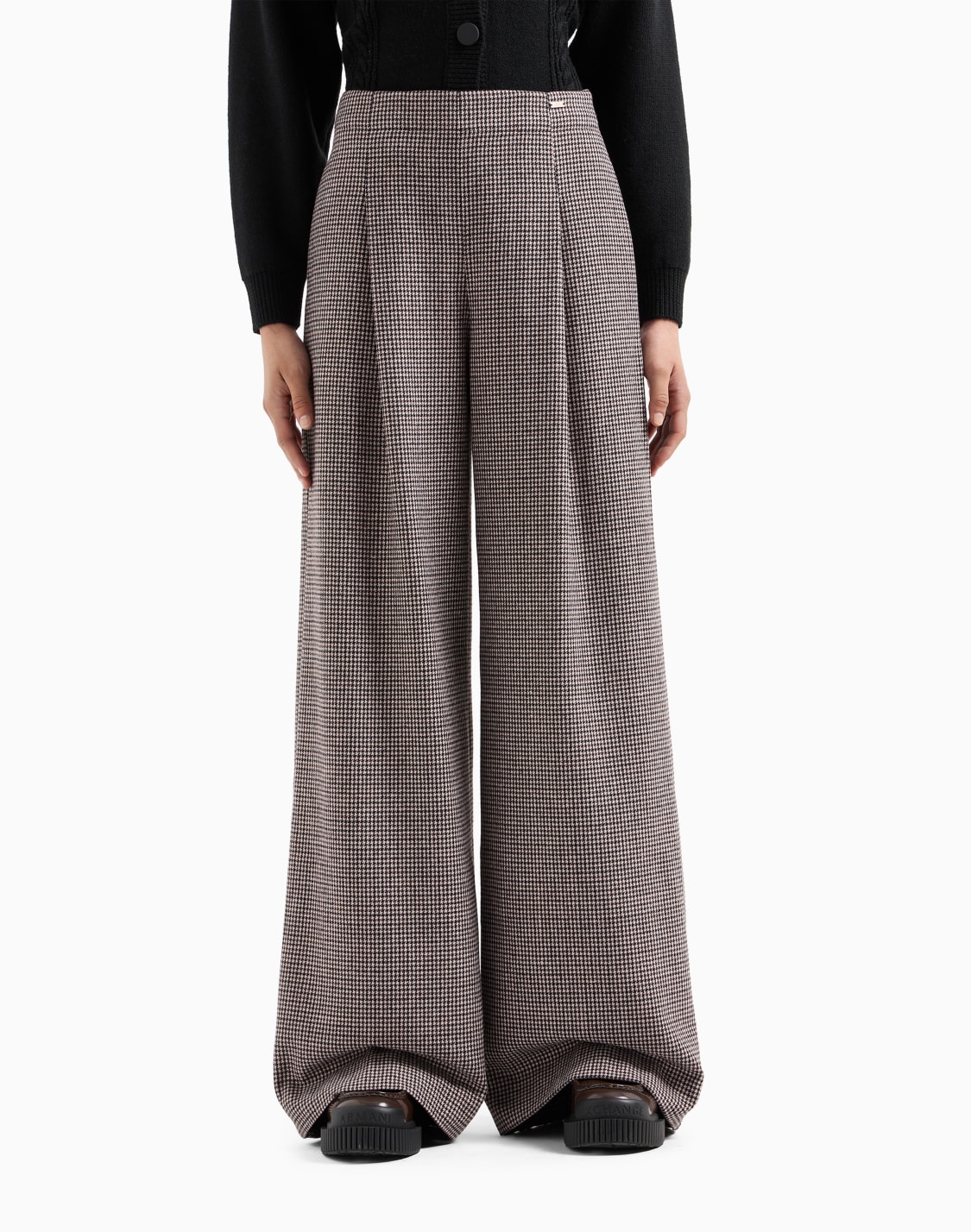 オンライン限定ウルミックスワイドパンツ-パタン--armani-exchange