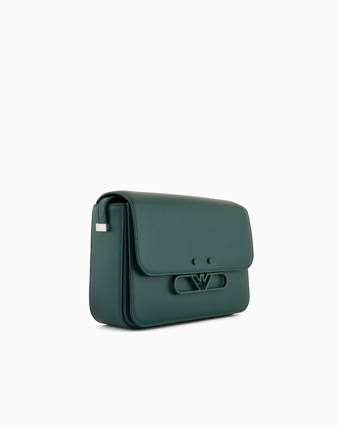 bolso-de-hombro-de-piel-lisa-con-logotipo-de-guila-de-metal-verde--emporio-armani