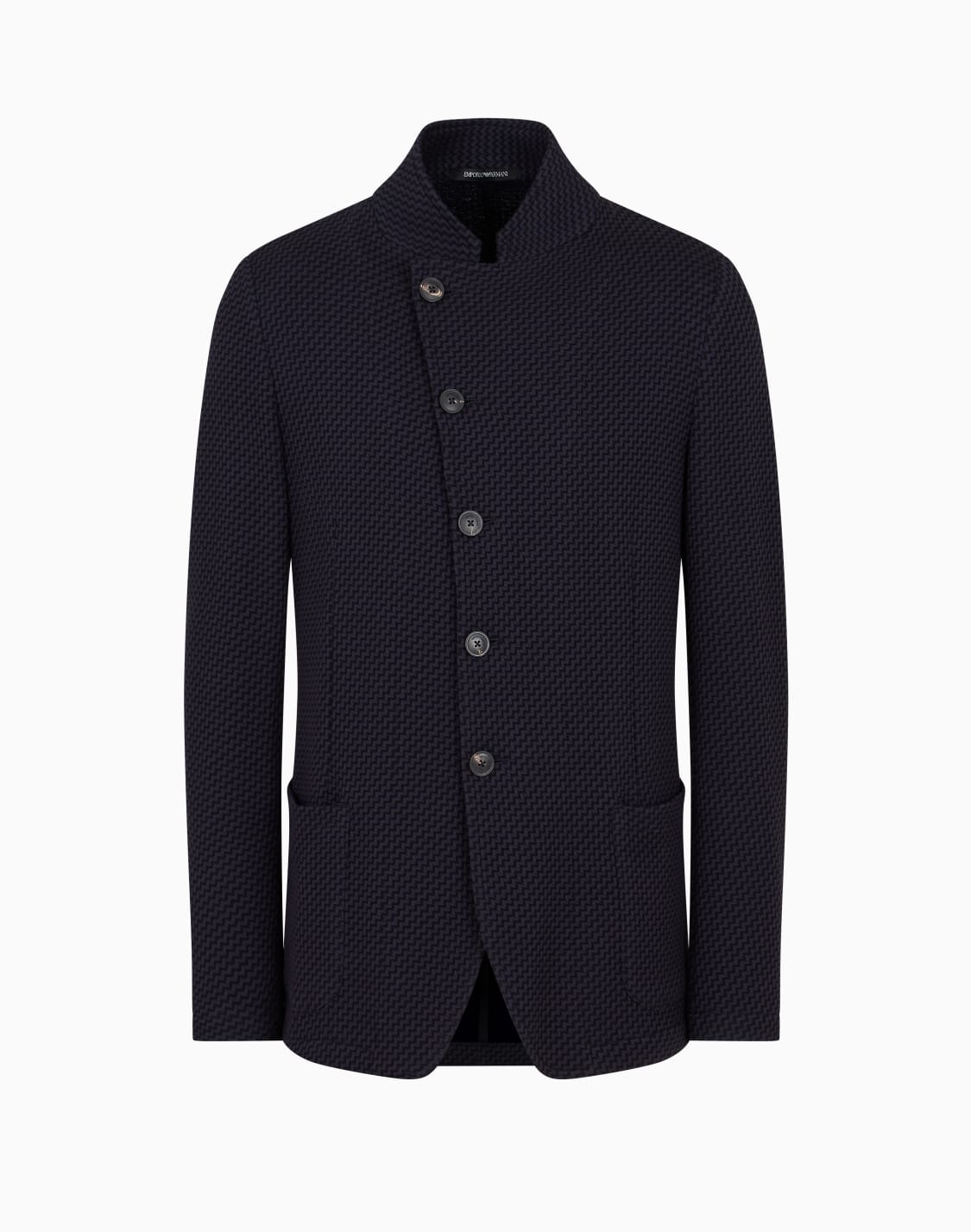 guru-collar-jacket-with-off-centre-fastening-in-3d-effect-knit-jersey-navy_blue--emporio-armani