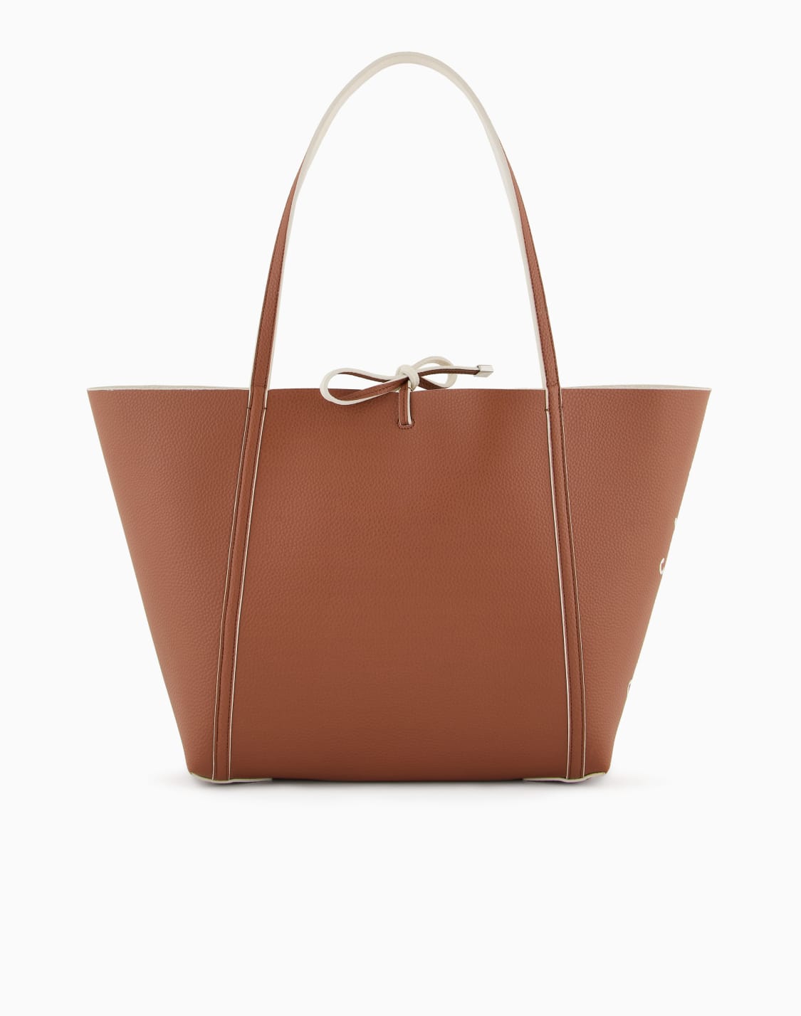 オンライン限定シグネチャロゴ-ポチ付きリバシブルトトバック-キャメル--armani-exchange