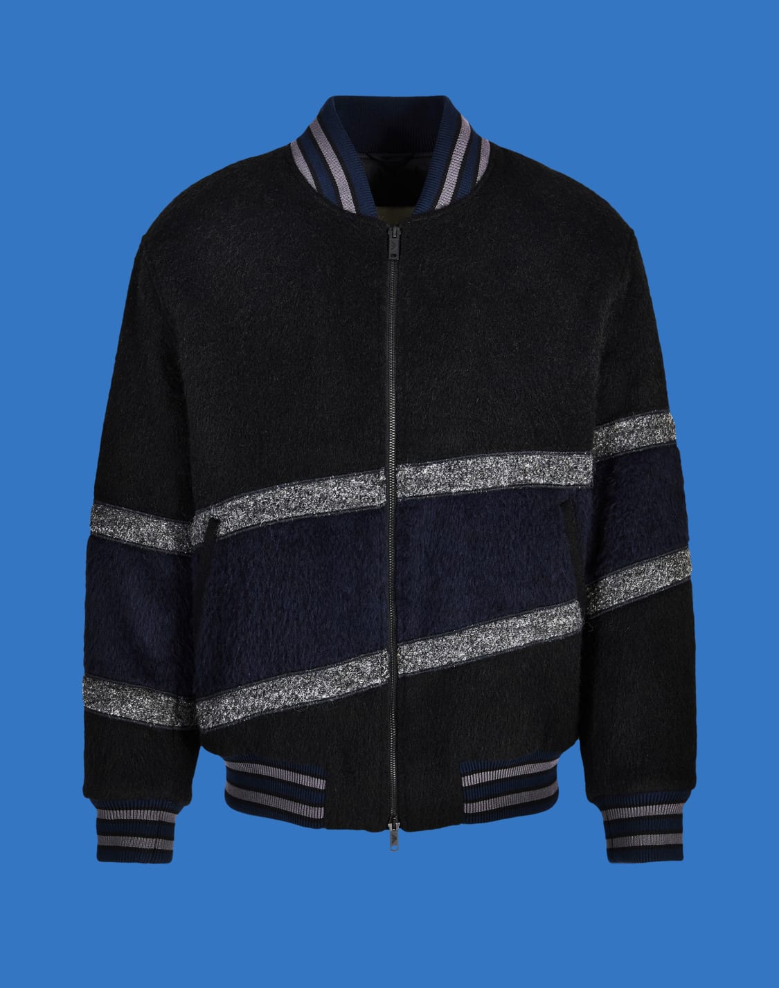 blouson-en-laine-et-mohair-mlangs-capsule-black-blue-asv--motif--emporio-armani