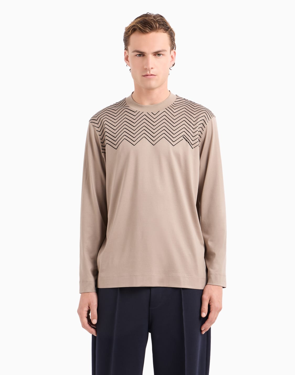 asv-lyocell-blend-jersey-jumper-with-flocked-chevron-detail-beige--emporio-armani