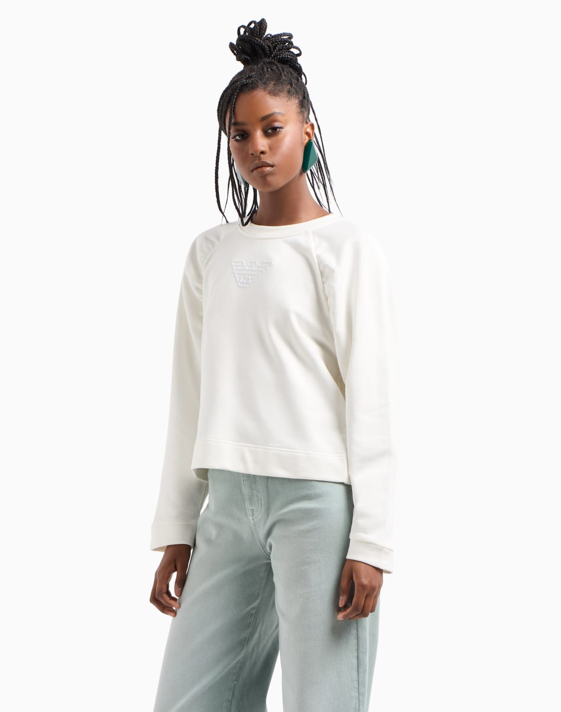 asv-organic-french-terry-sweatshirt-with-shiny-rubberised-eagle-white--emporio-armani