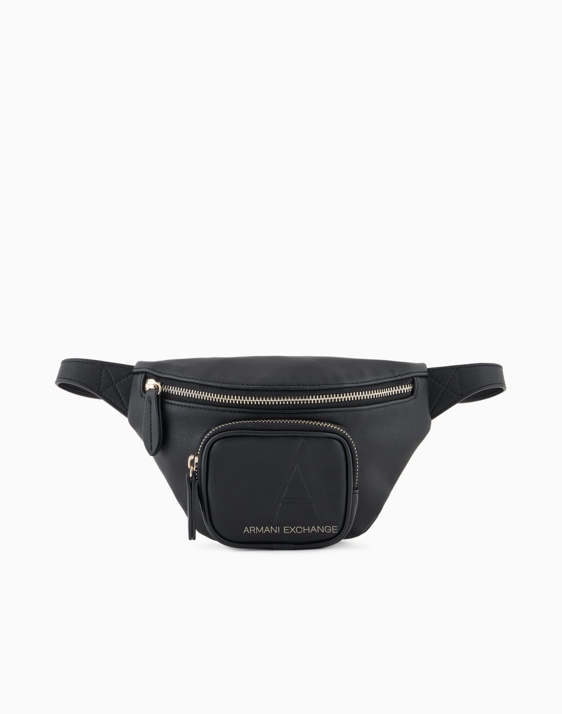 axロゴ-ウエストバッグ-ブラック--armani-exchange