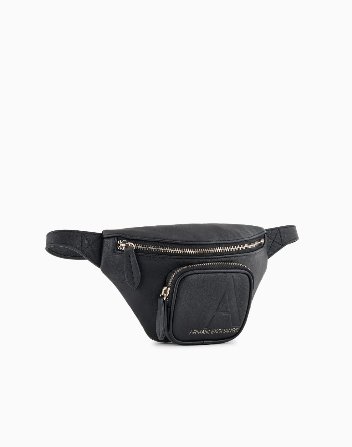 axロゴ-ウエストバッグ-ブラック--armani-exchange