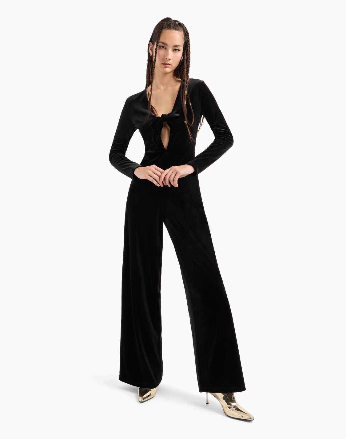 v-neck-midi-dress-with-contrasting-logo-black--armani-exchange