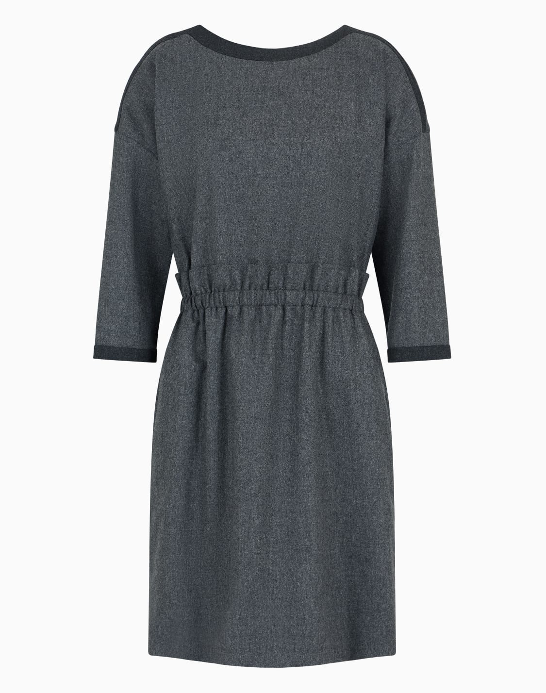 abito-in-flanella-di-lana-melange-con-arricciatura-in-vita-icon-grigio--emporio-armani