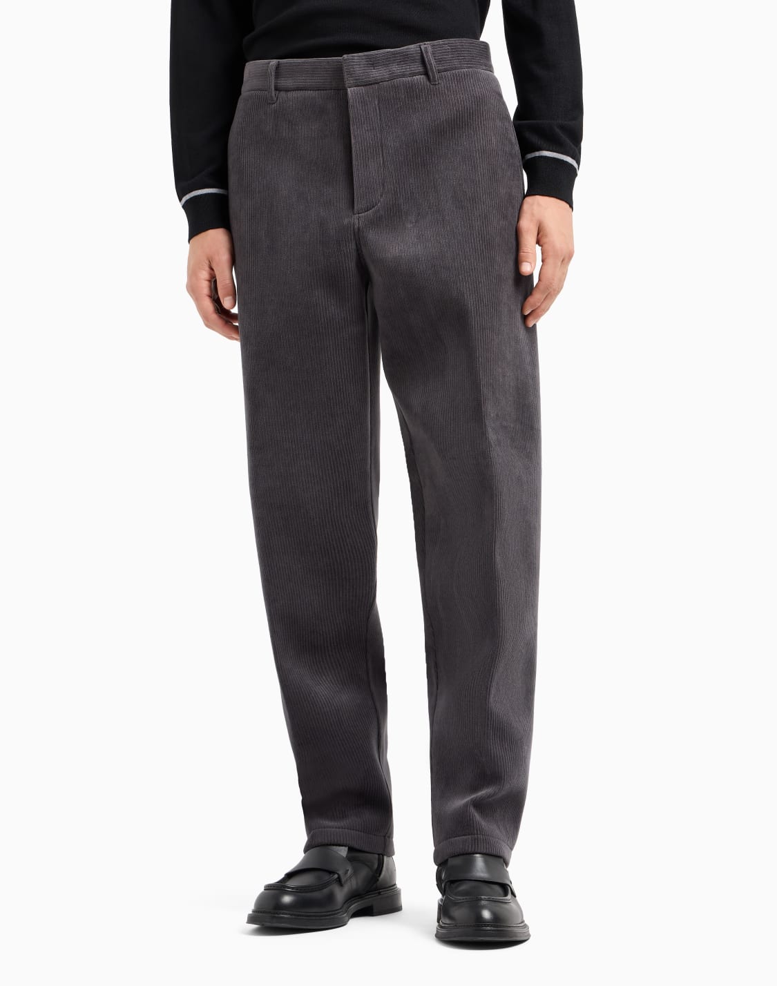 ribbed-velour-trousers-grey--emporio-armani