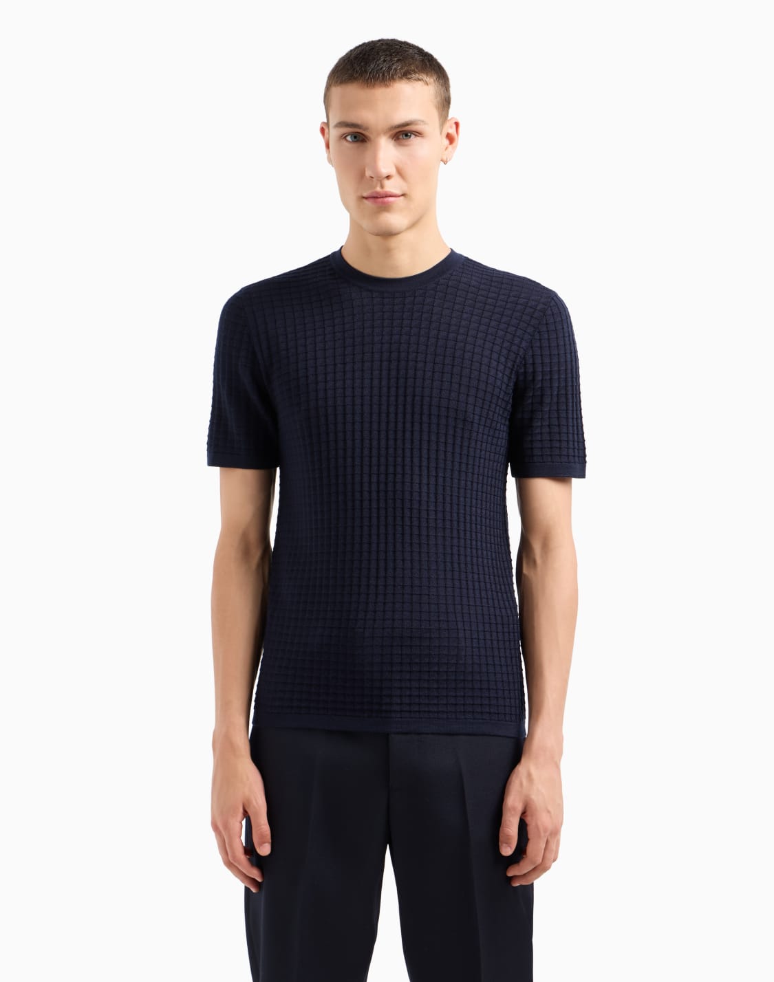 jersey-de-punto-retenido-en-mezcla-de-lana-y-lyocell-azul--emporio-armani