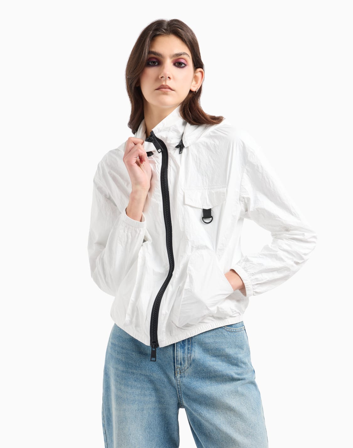 non-woven-windbreaker-with-hood-and-hook-white--armani-exchange
