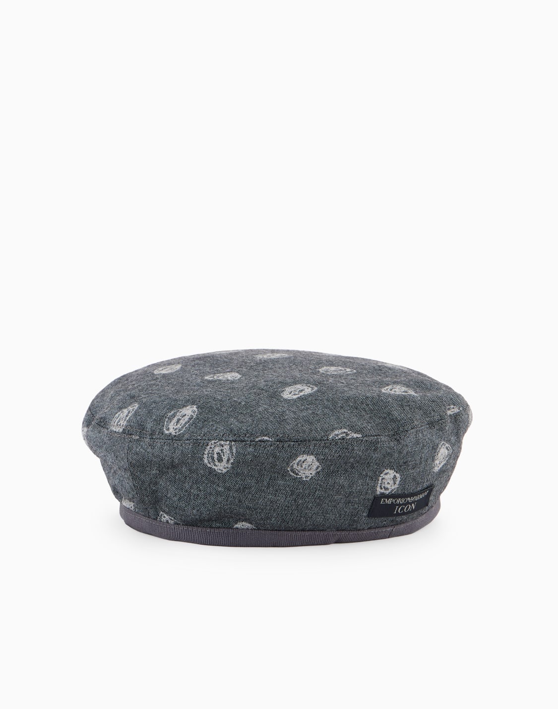 virgin-wool-blend-beret-with-an-icon-all-over-abstract-pattern-grey--emporio-armani