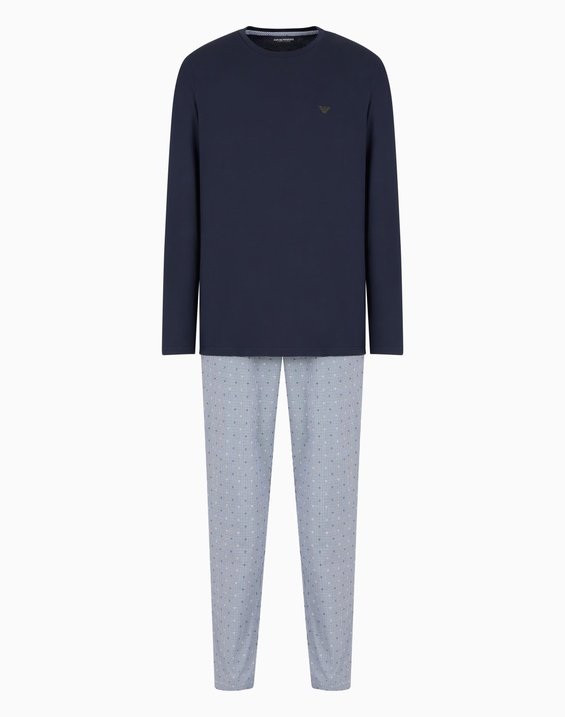 pyjama-avec-pantalon-en-tissu-motif-jacquard-all-over-bleu-marine--emporio-armani
