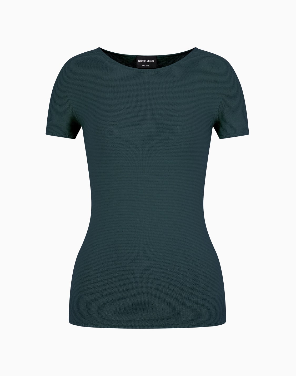 jersey-de-manga-corta-de-punto-eslabn-de-viscosa-verde--giorgio-armani