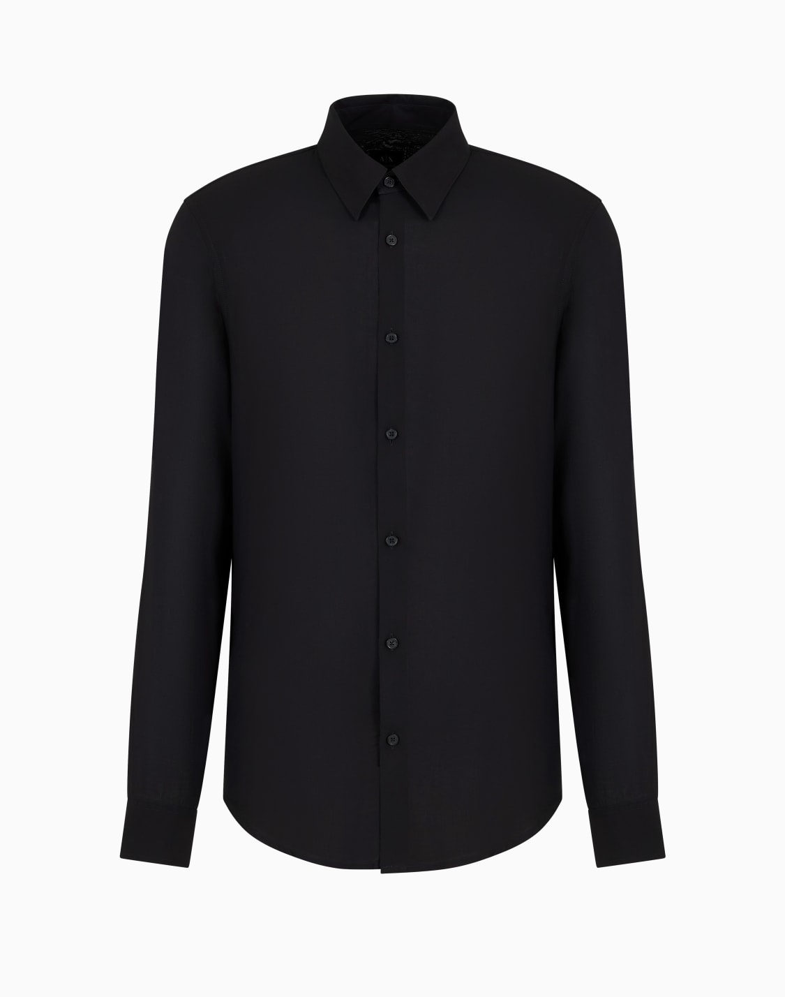 regular-fit-shirt-in-satin-stretch-cotton-black--armani-exchange