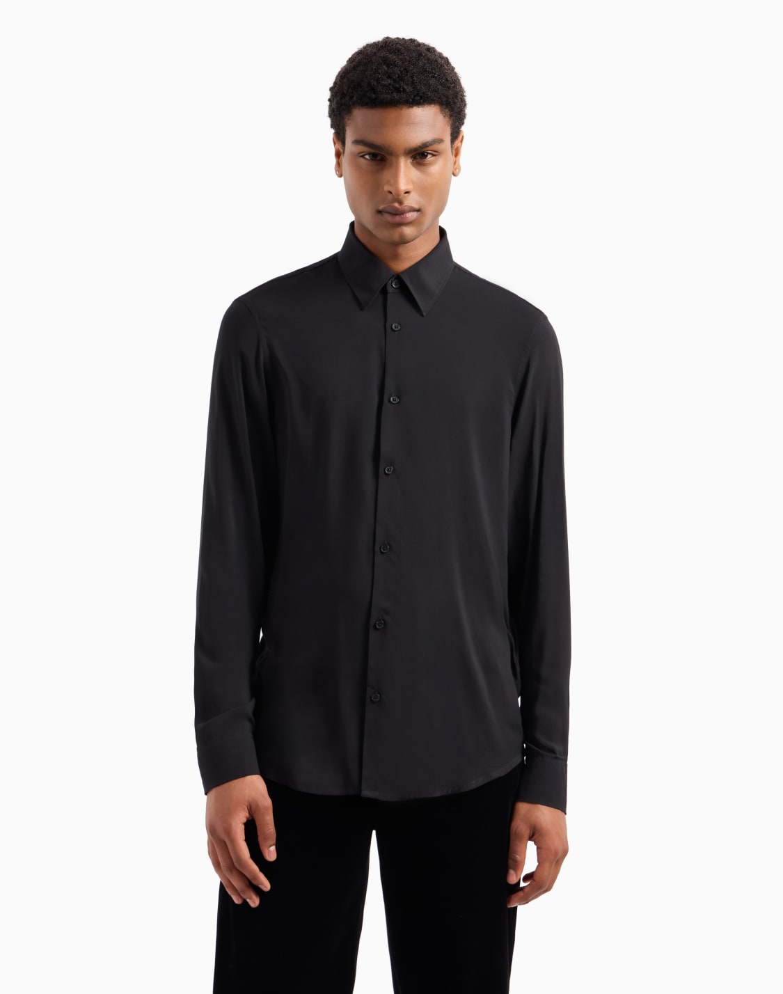 regular-fit-shirt-in-satin-stretch-cotton-black--armani-exchange