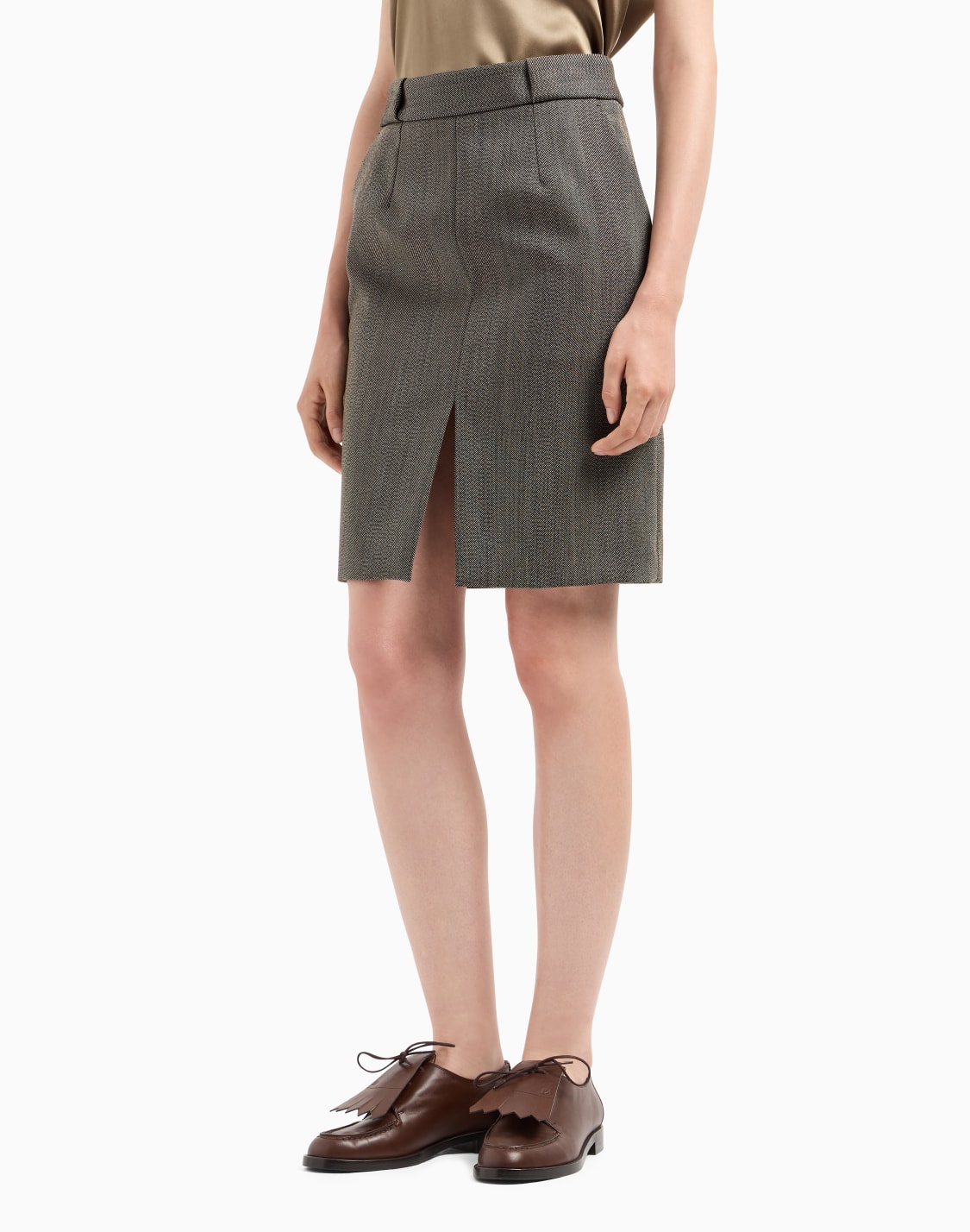 chevron-motif-pencil-skirt-in-a-moulin-wool-blend-with-slit-brown--emporio-armani