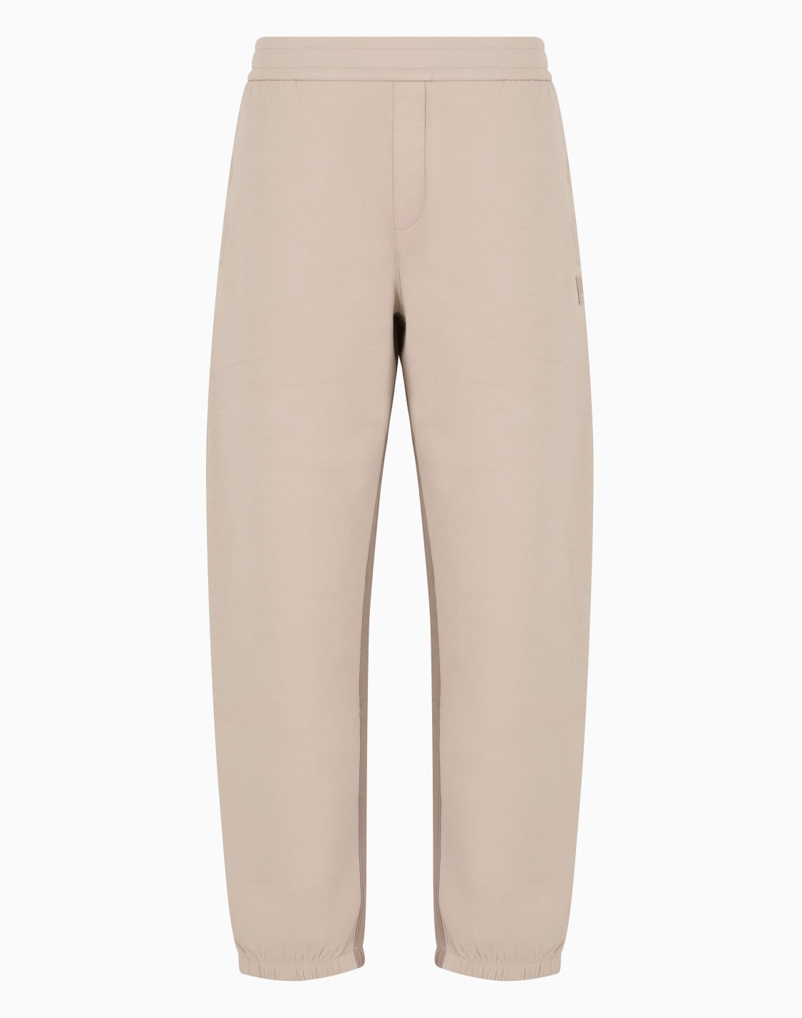 stretch-cotton-jogger-pants-with-contrasting-band-beige--armani-exchange