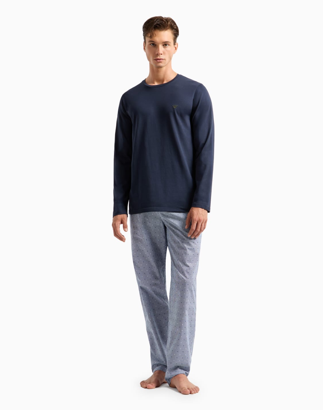 pyjama-avec-pantalon-en-tissu-motif-jacquard-all-over-bleu-marine--emporio-armani