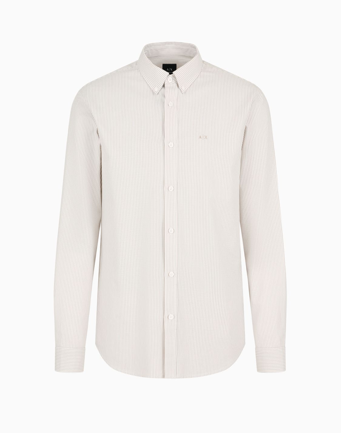 regular-fit-shirt-in-yarn-dyed-cotton-with-logo-white--armani-exchange