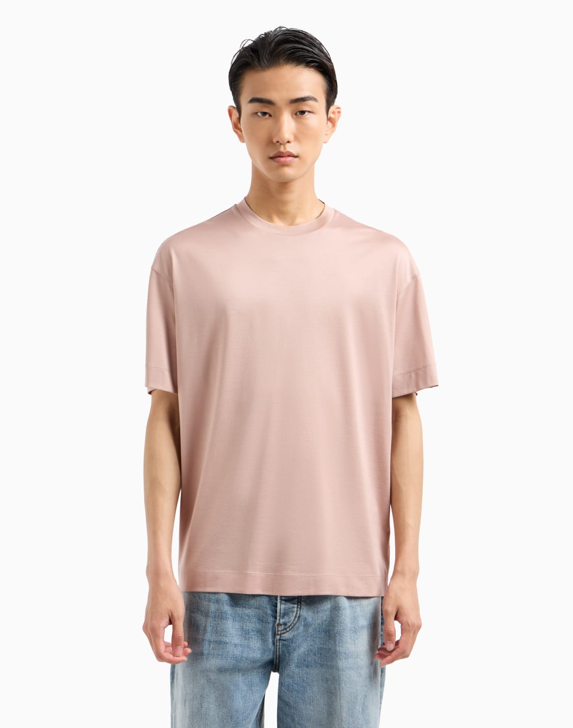 loose-fit-t-shirt-in-an-asv-lyocell-blend-jersey-pink--emporio-armani
