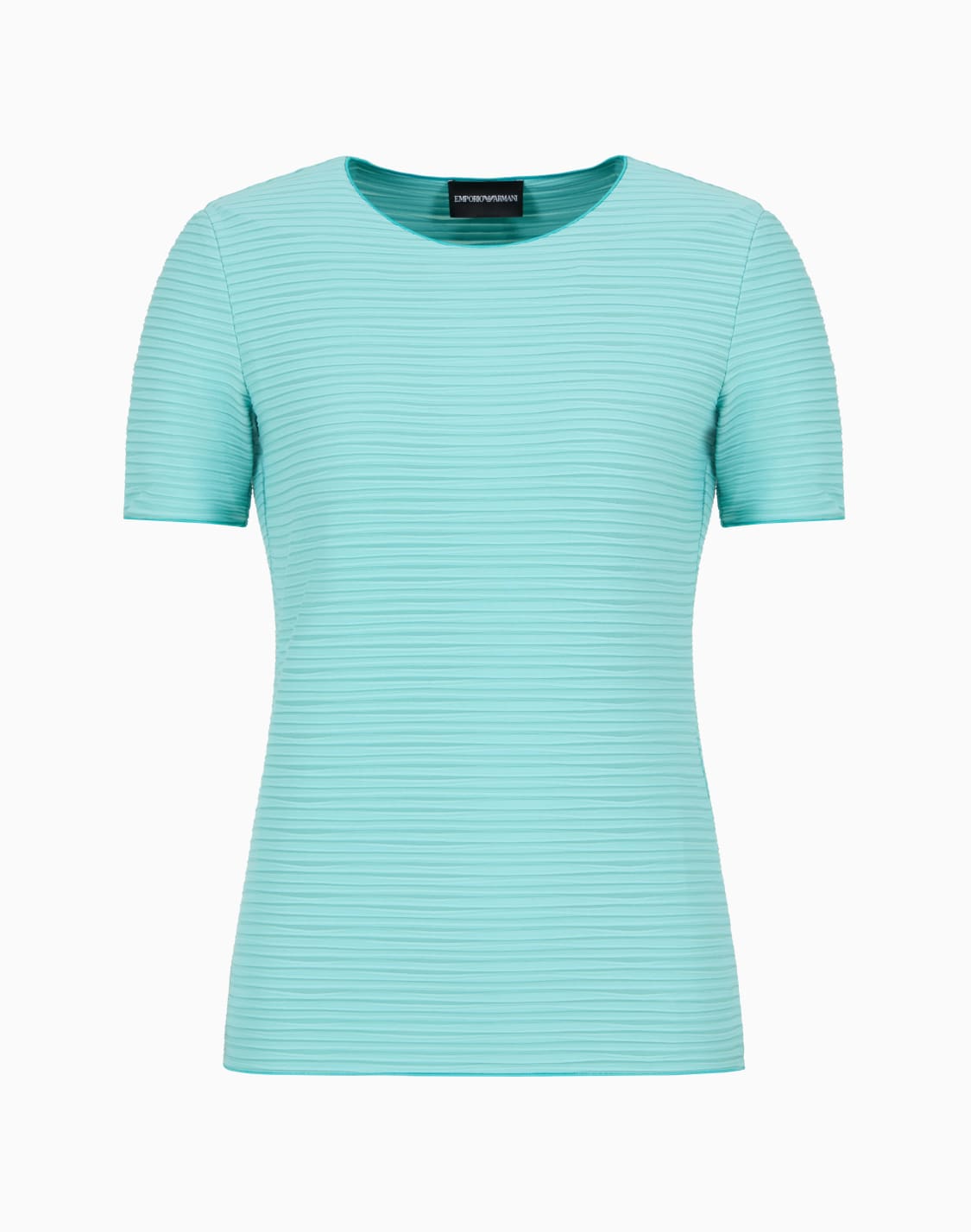 stretch-jersey-short-sleeved-jumper-with-an-embossed-irregular-knit-green--emporio-armani