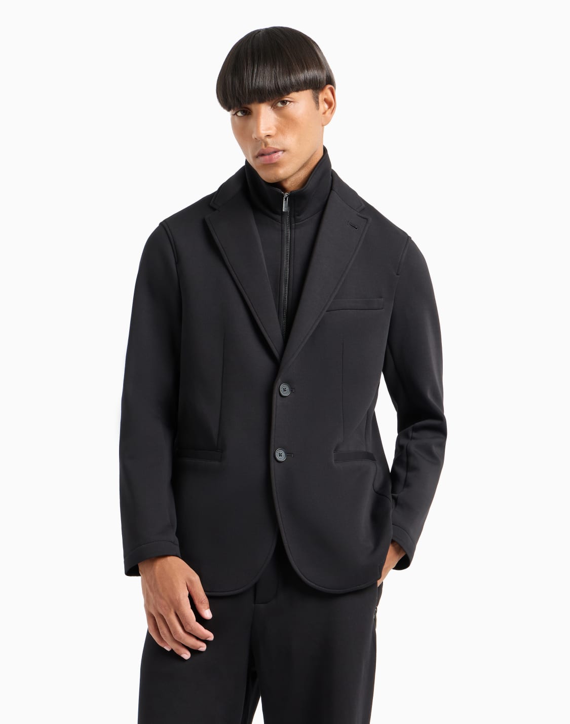 single-breasted-stretch-cotton-jacket-with-zip-up-bib-black--armani-exchange