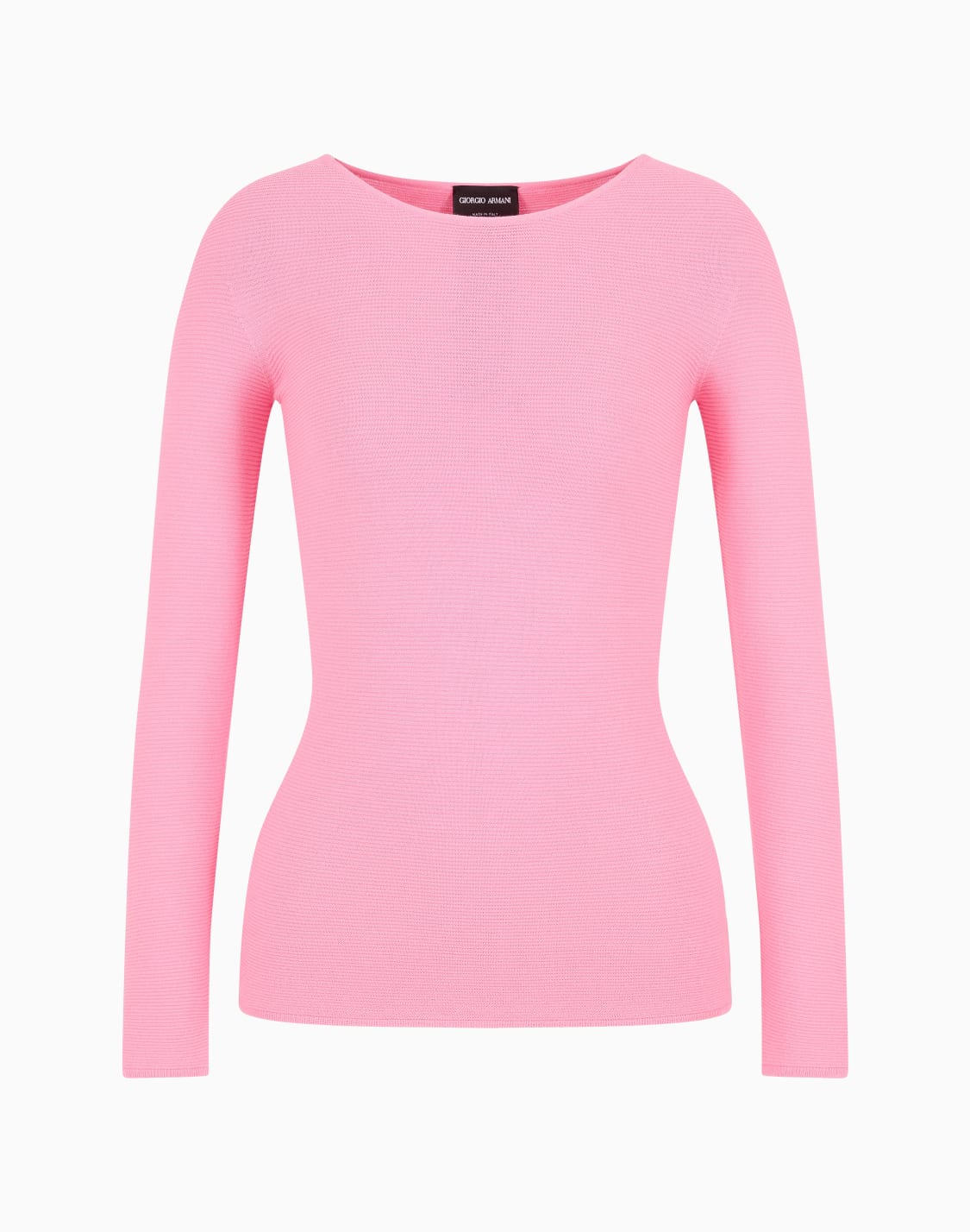 jersey-de-manga-larga-de-punto-eslabn-de-viscosa-rosa--giorgio-armani