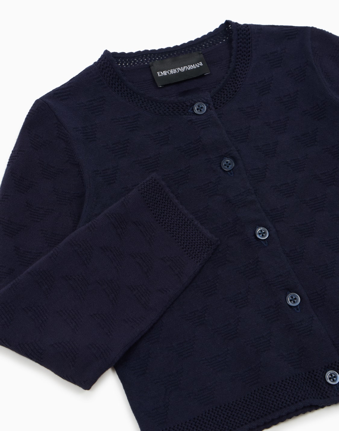 cardigan-in-all-over-eagle-jacquard-knit-navy_blue--emporio-armani