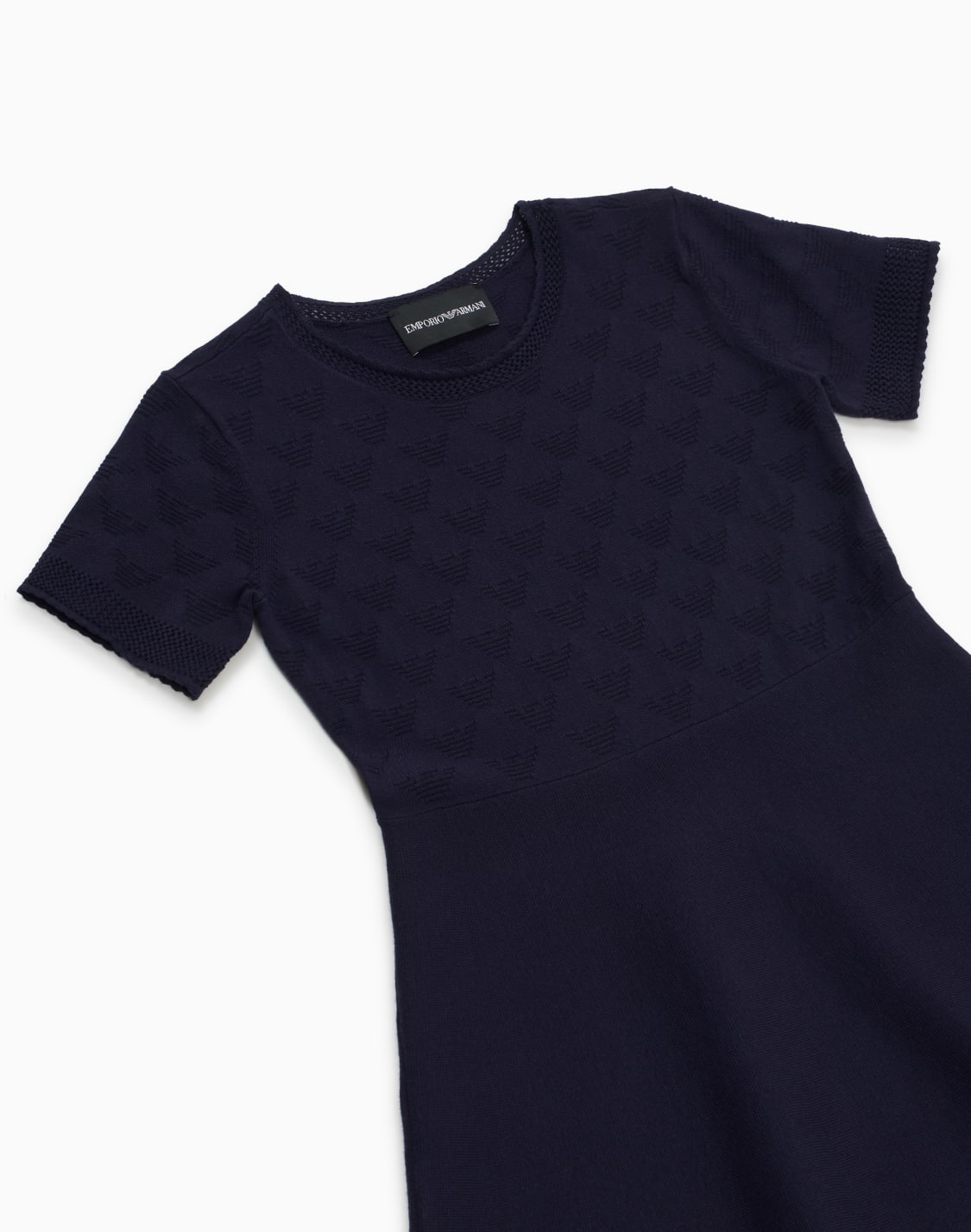 flared-dress-in-all-over-eagle-jacquard-knit-navy_blue--emporio-armani