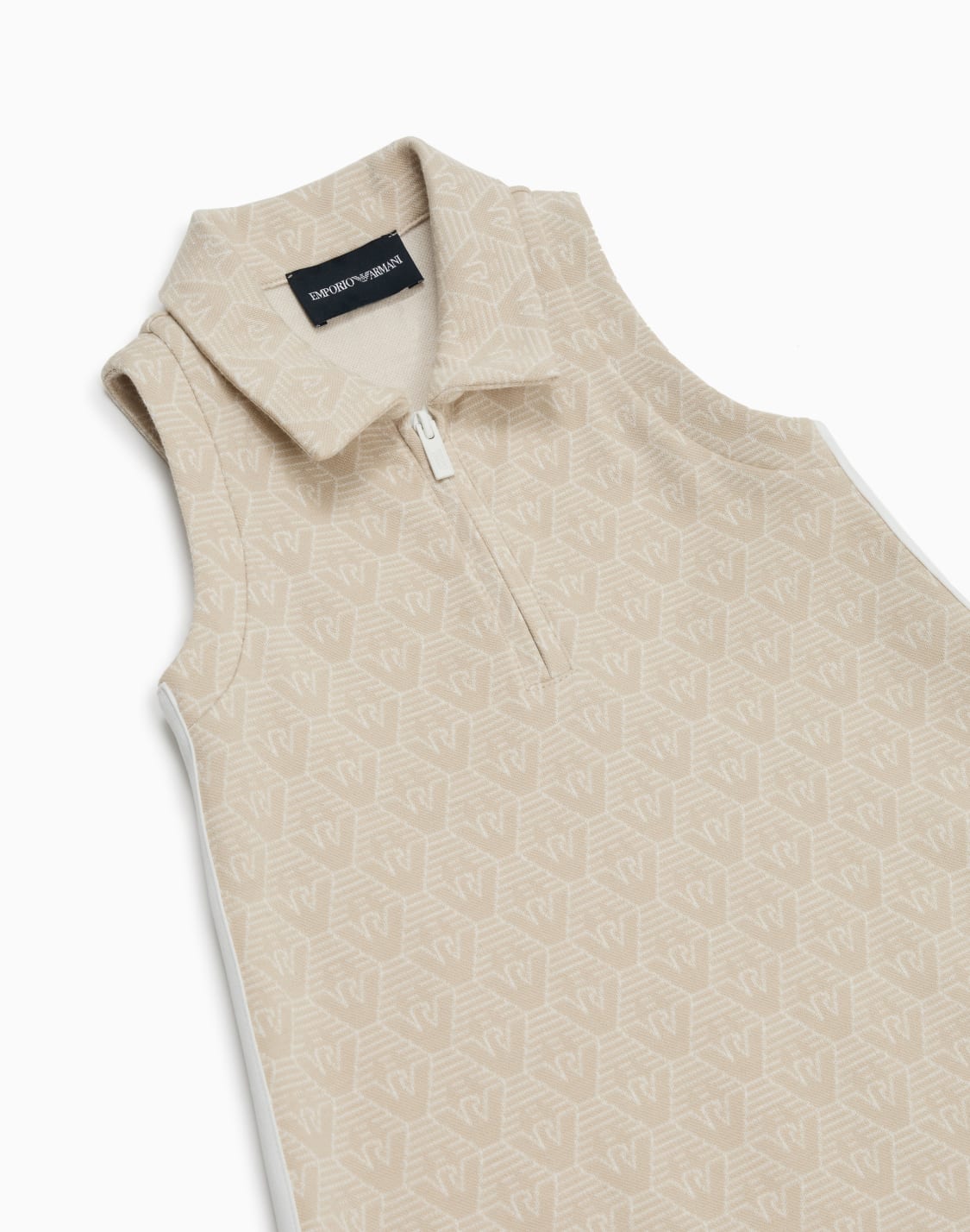 jacquard-jersey-dress-with-all-over-eagle-beige--emporio-armani