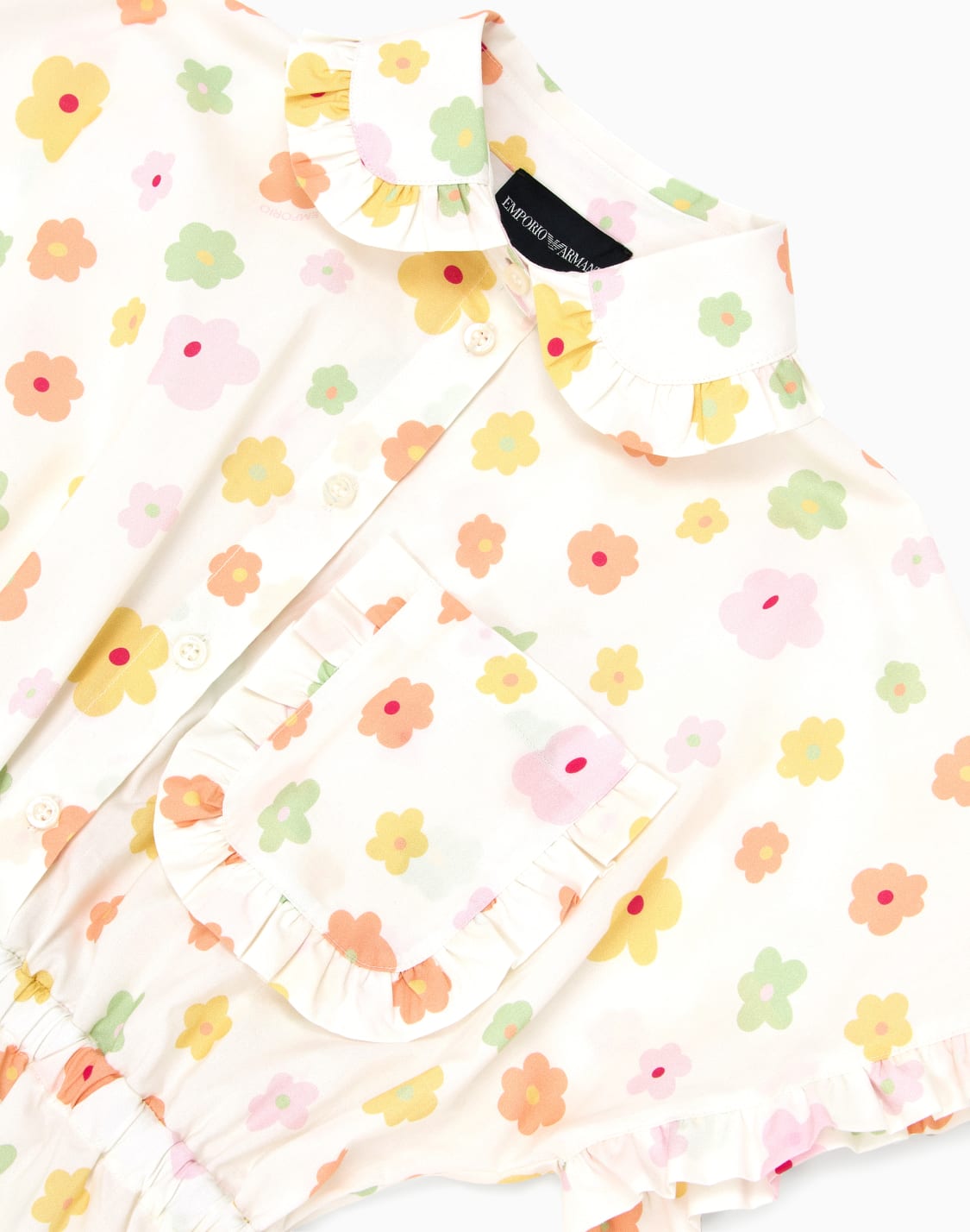 poplin-dress-with-elasticated-waist-and-all-over-print-multicoloured--emporio-armani