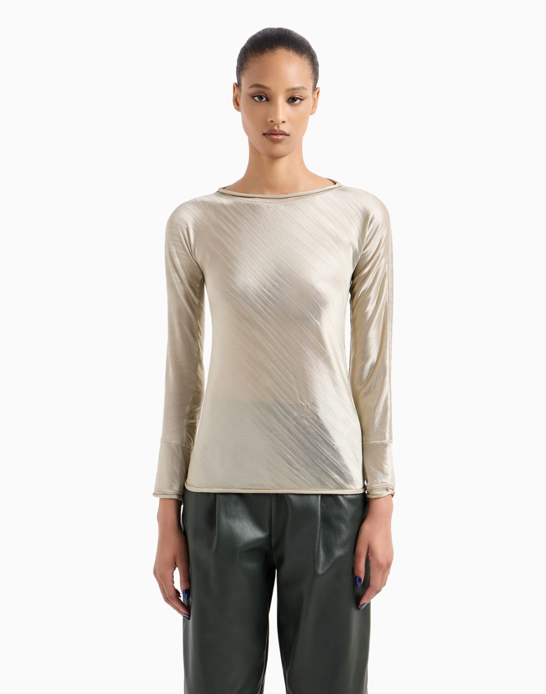 jersey-de-manga-larga-en-punto-de-cachemir-dorado--giorgio-armani