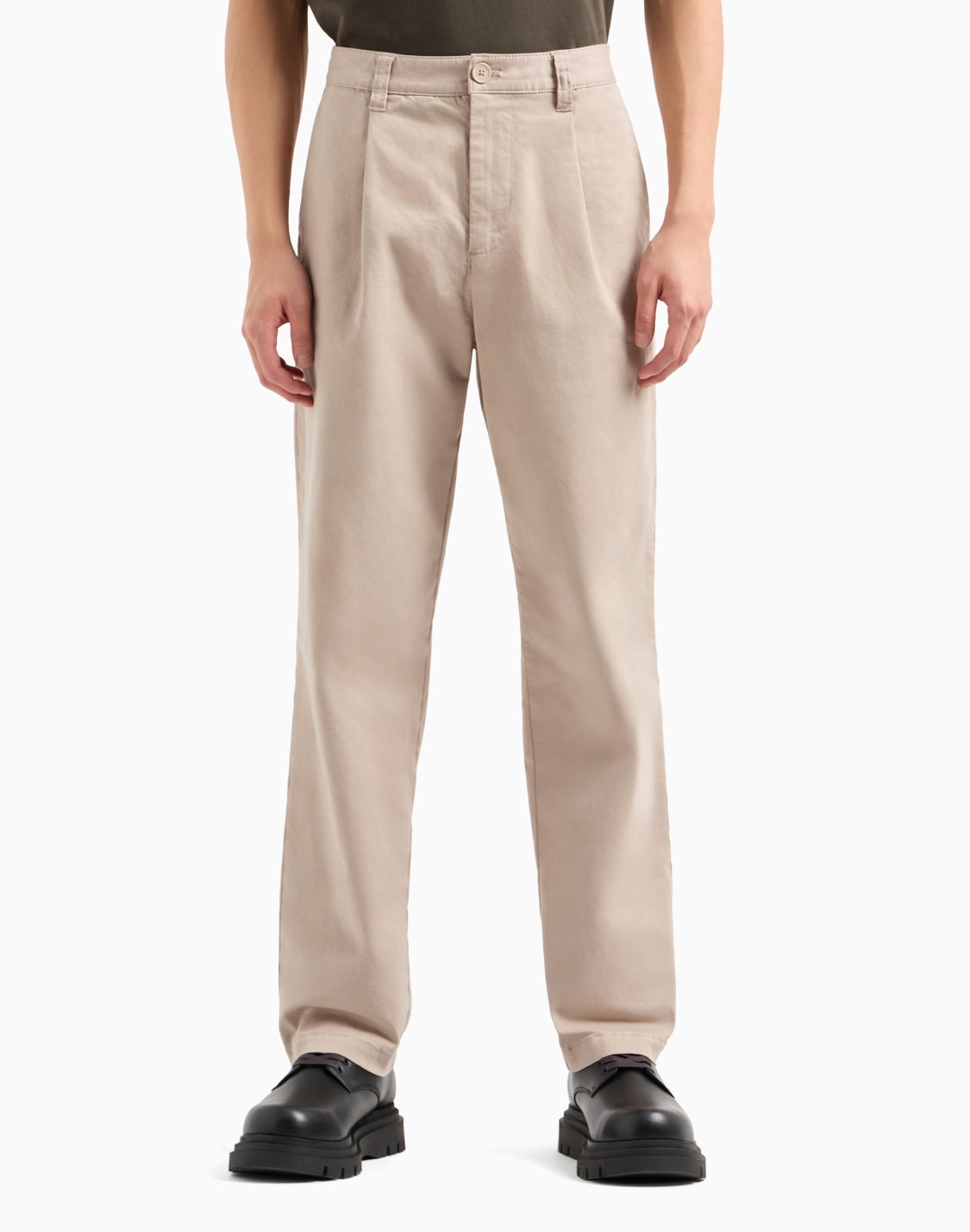 ストレッチスリムチノパンツ-ベジュ--armani-exchange