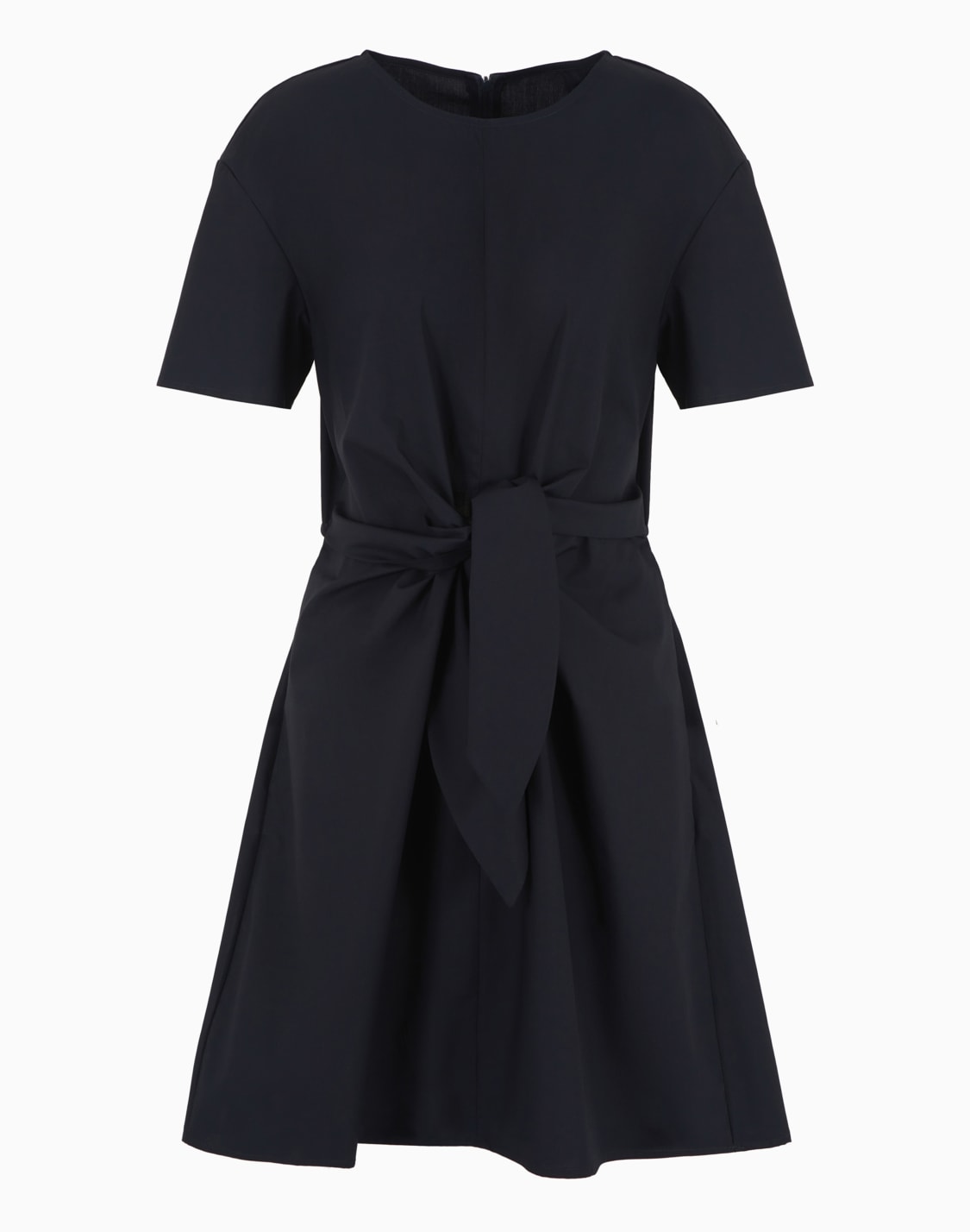 short-sleeved-poplin-shirt-dress-with-sash-navy_blue--emporio-armani