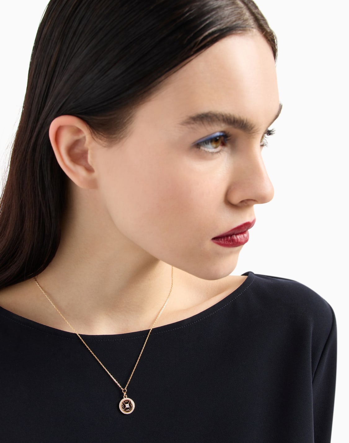 rose-gold-tone-sterling-silver-pendant-necklace-multicoloured--emporio-armani