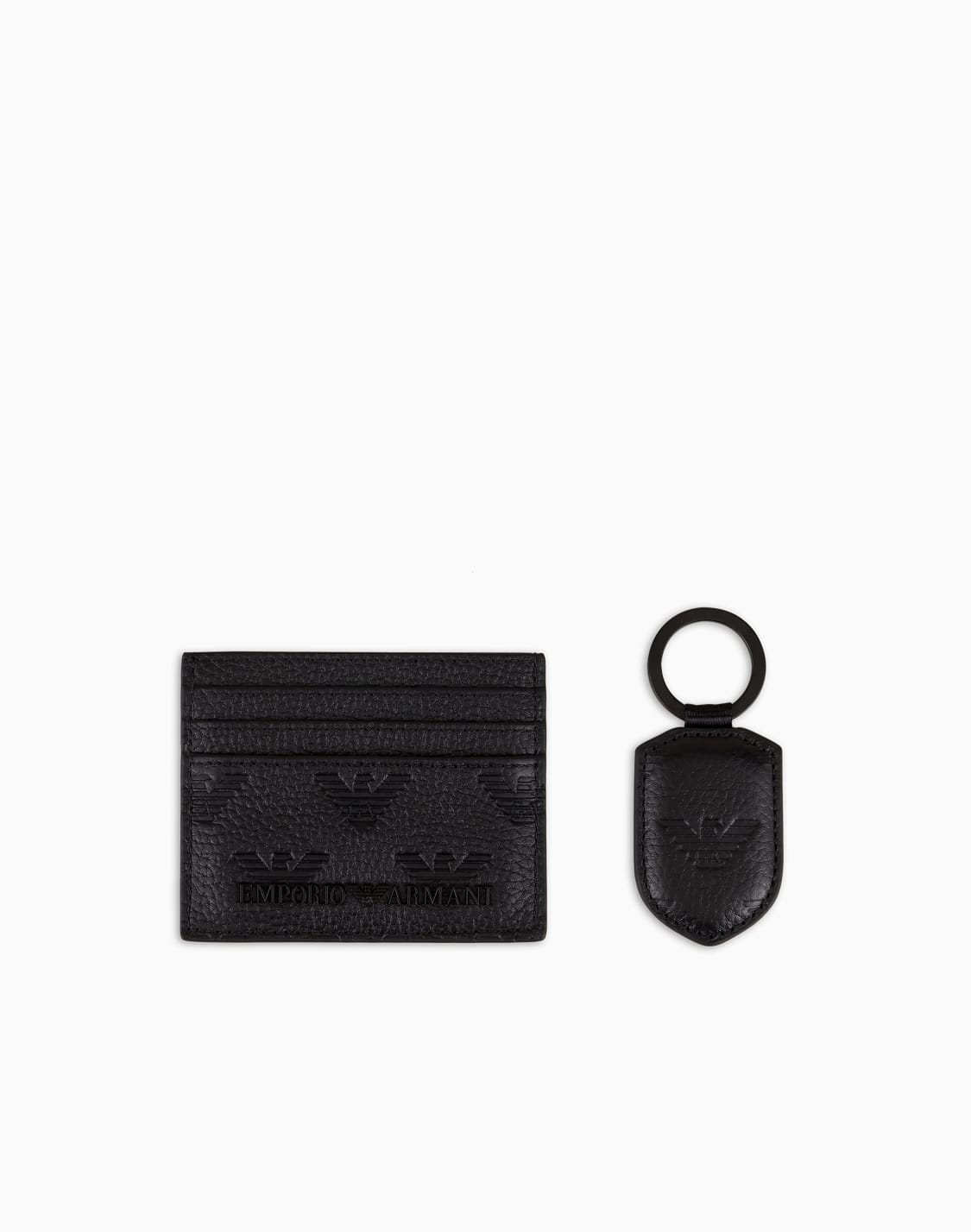 gift-box-with-leather-wallet-and-keyring-with-all-over-embossed-eagle-black--emporio-armani