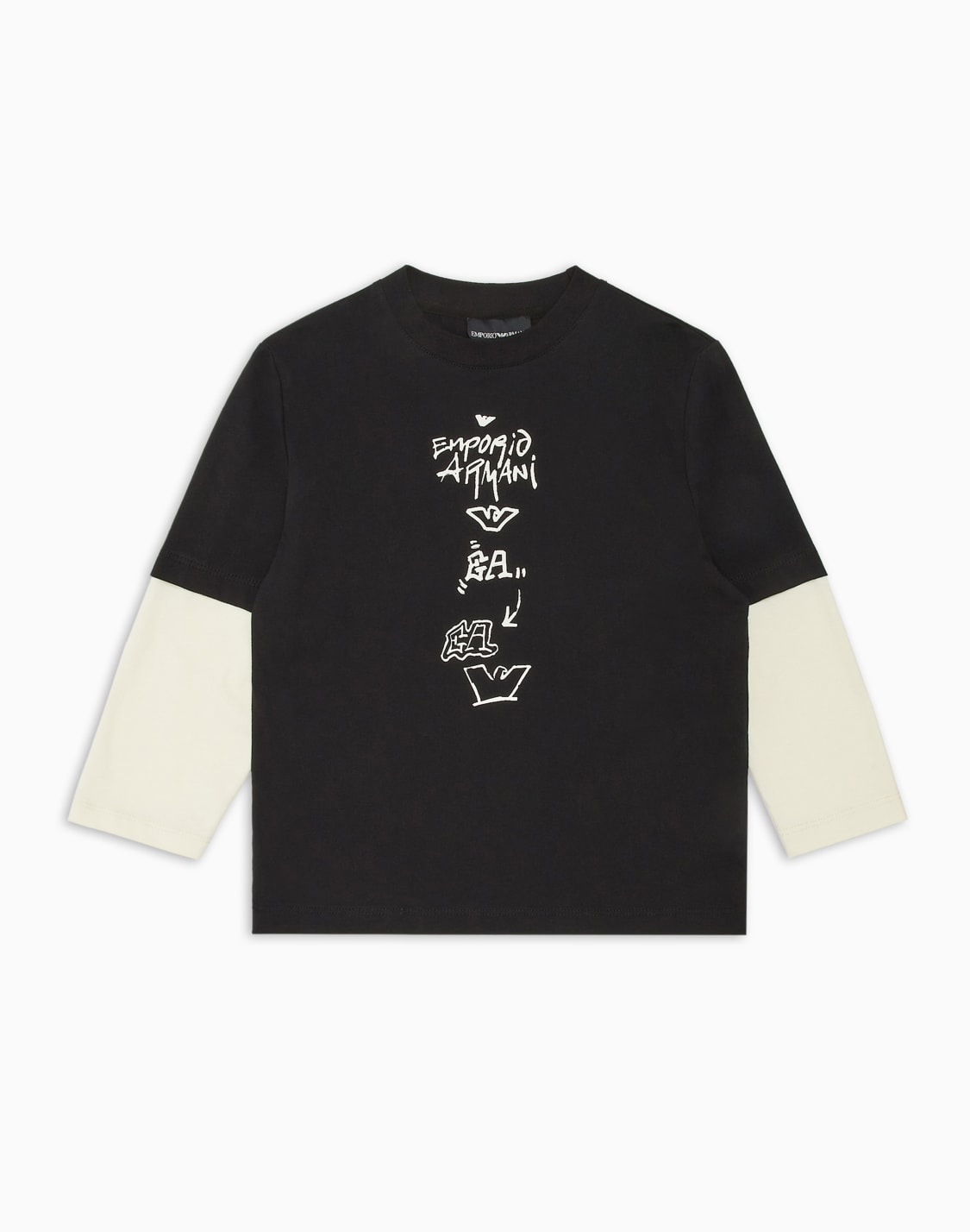 asv-ea-crew-jersey-jumper-with-a-two-piece-effect-and-graffiti-logo-print-black--emporio-armani