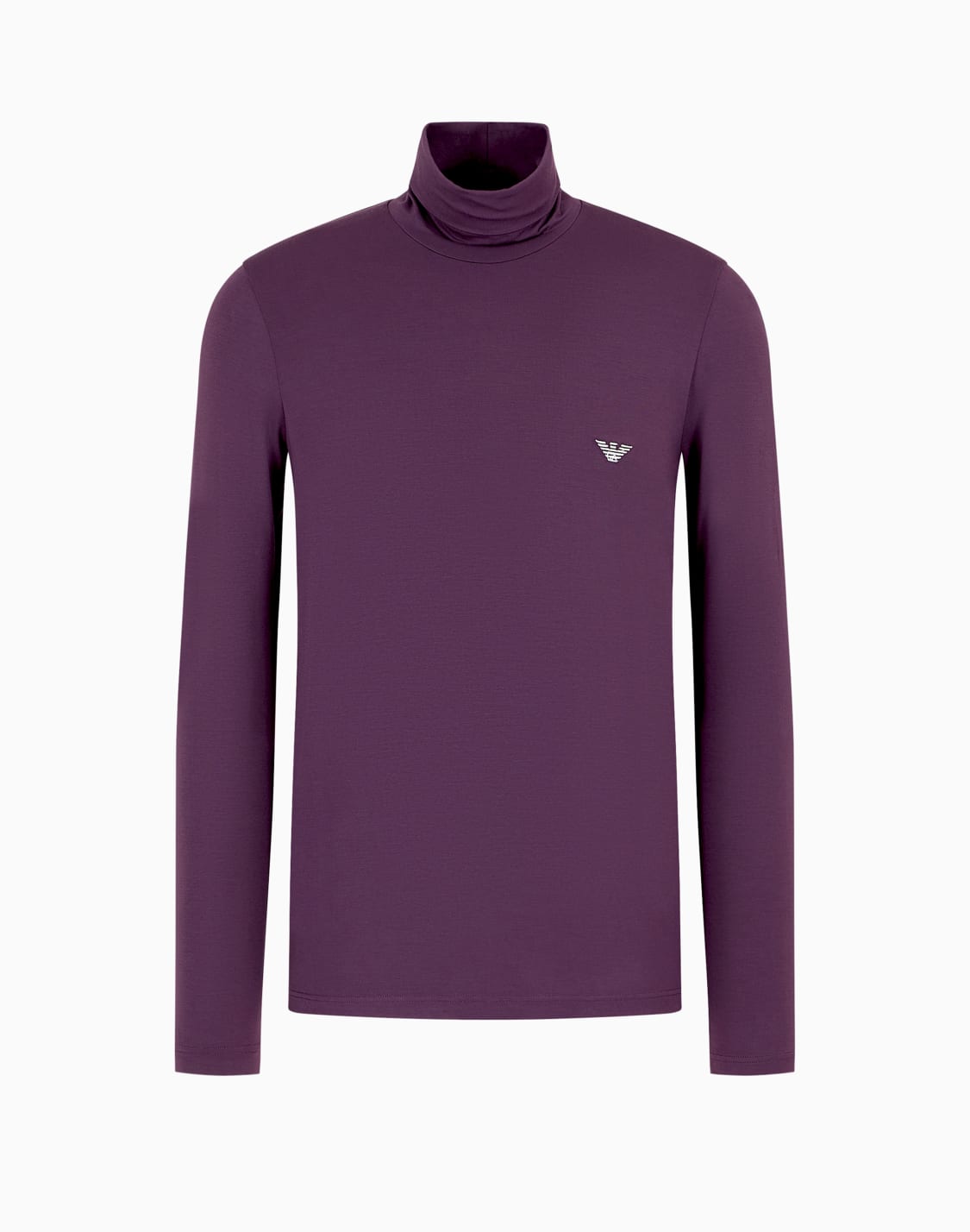 loungewear-fitted-mock-neck-top-in-cosy-modal-purple--emporio-armani