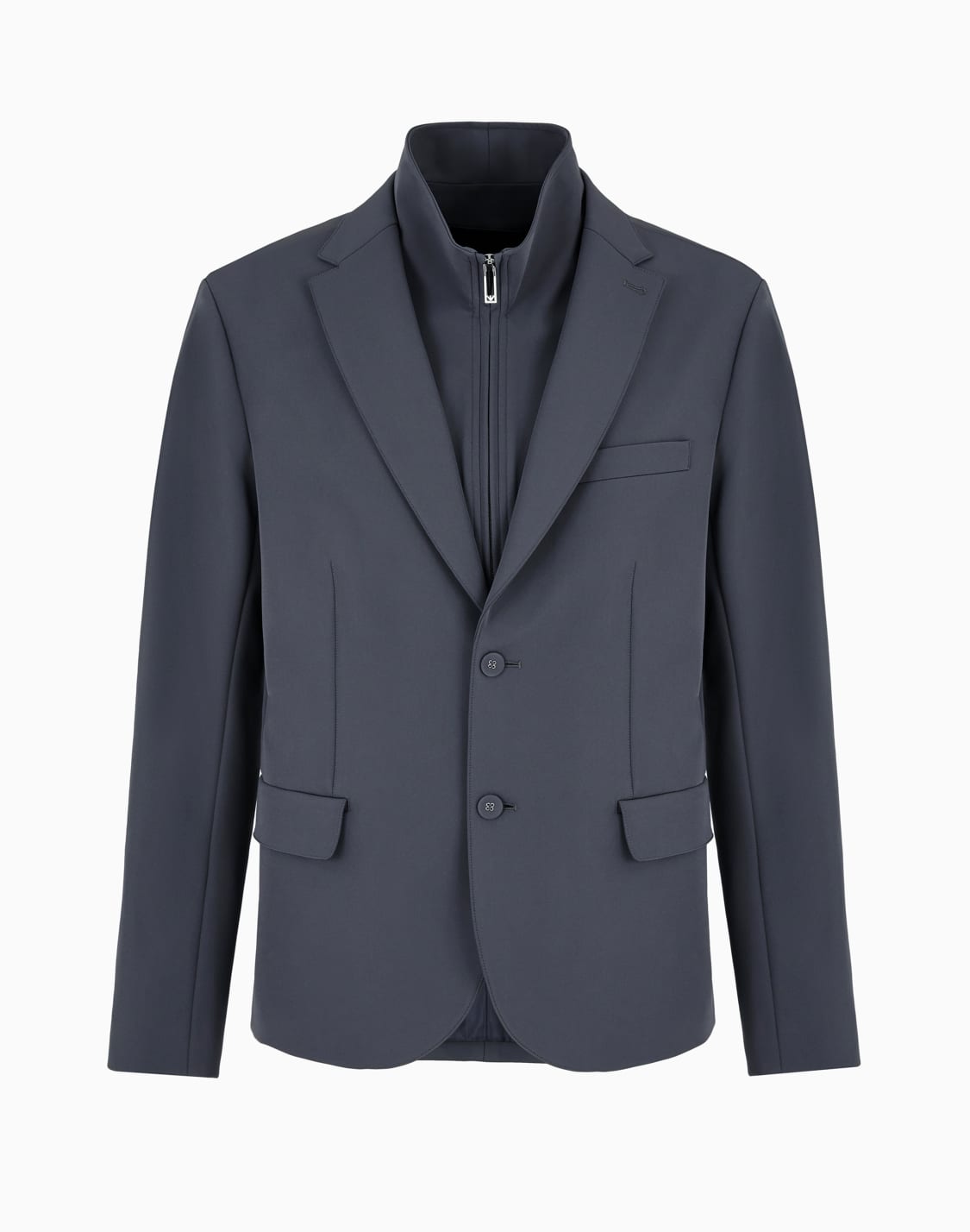 veste-simple-boutonnage-avec-plastron-interne-entirement-zipp-en-nylon-au-toucher-doux-bleu--emporio-armani