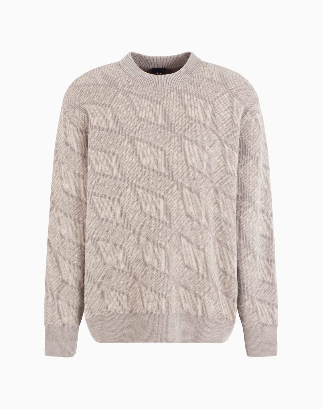 オルオバジャカドロゴ-ニットプルオバ-ベジュ--armani-exchange