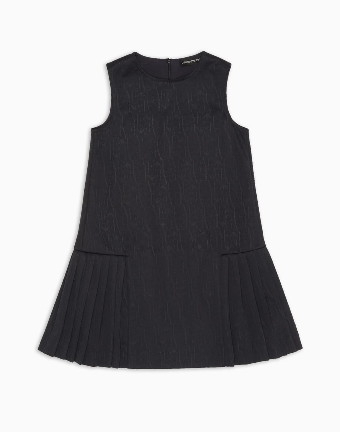 ノスリブドレス-ジャカドロゴレタリングプリツヘム-ネイビブル--emporio-armani