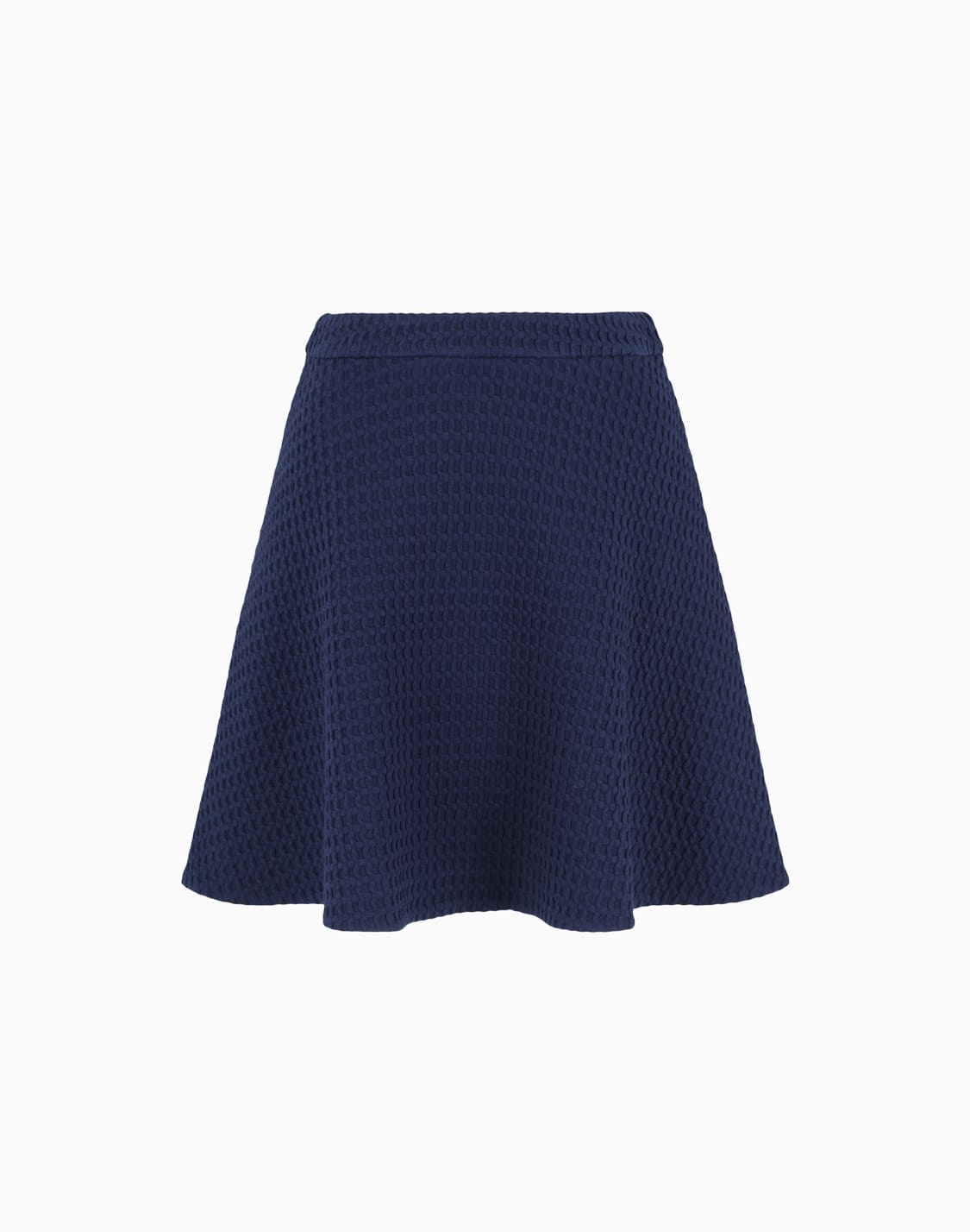 waffle-effect-knit-flared-skirt-blue--emporio-armani