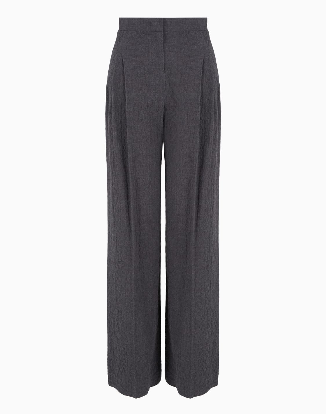icon-cotton-flannel-palazzo-trousers-with-pleats-grey--emporio-armani