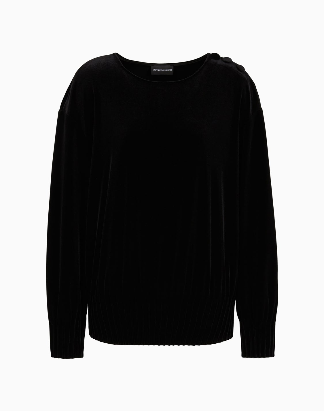chenille-sweatshirt-with-shoulder-buttons-black--emporio-armani