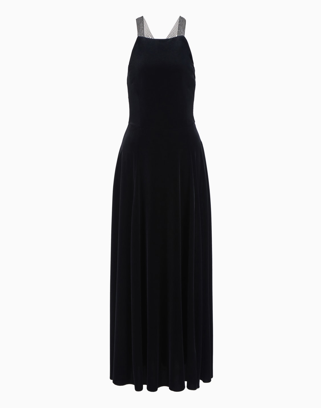 chenille-jersey-long-dress-with-rhinestone-shoulder-straps-black--emporio-armani