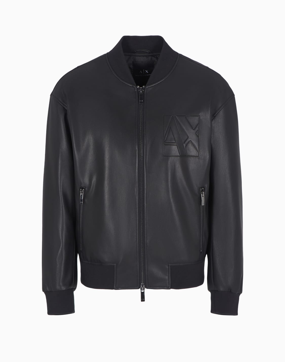 エンボスロゴ-ブルゾン-ブラック--armani-exchange