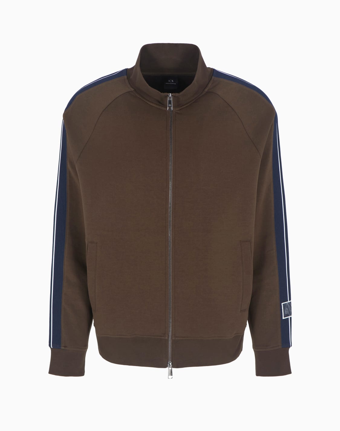 sudadera-con-cremallera-completa-de-algodn-regenerado-y-bandas-en-las-mangas-marrn--armani-exchange