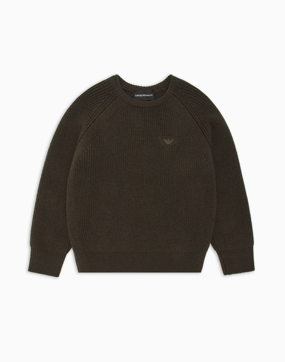 pull-en-mlange-de-laine-vierge-ctele-vert--emporio-armani