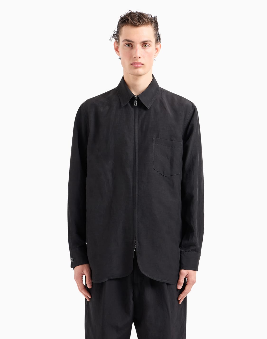 viscose-and-linen-canvas-shirt-jacket-with-zip-black--giorgio-armani