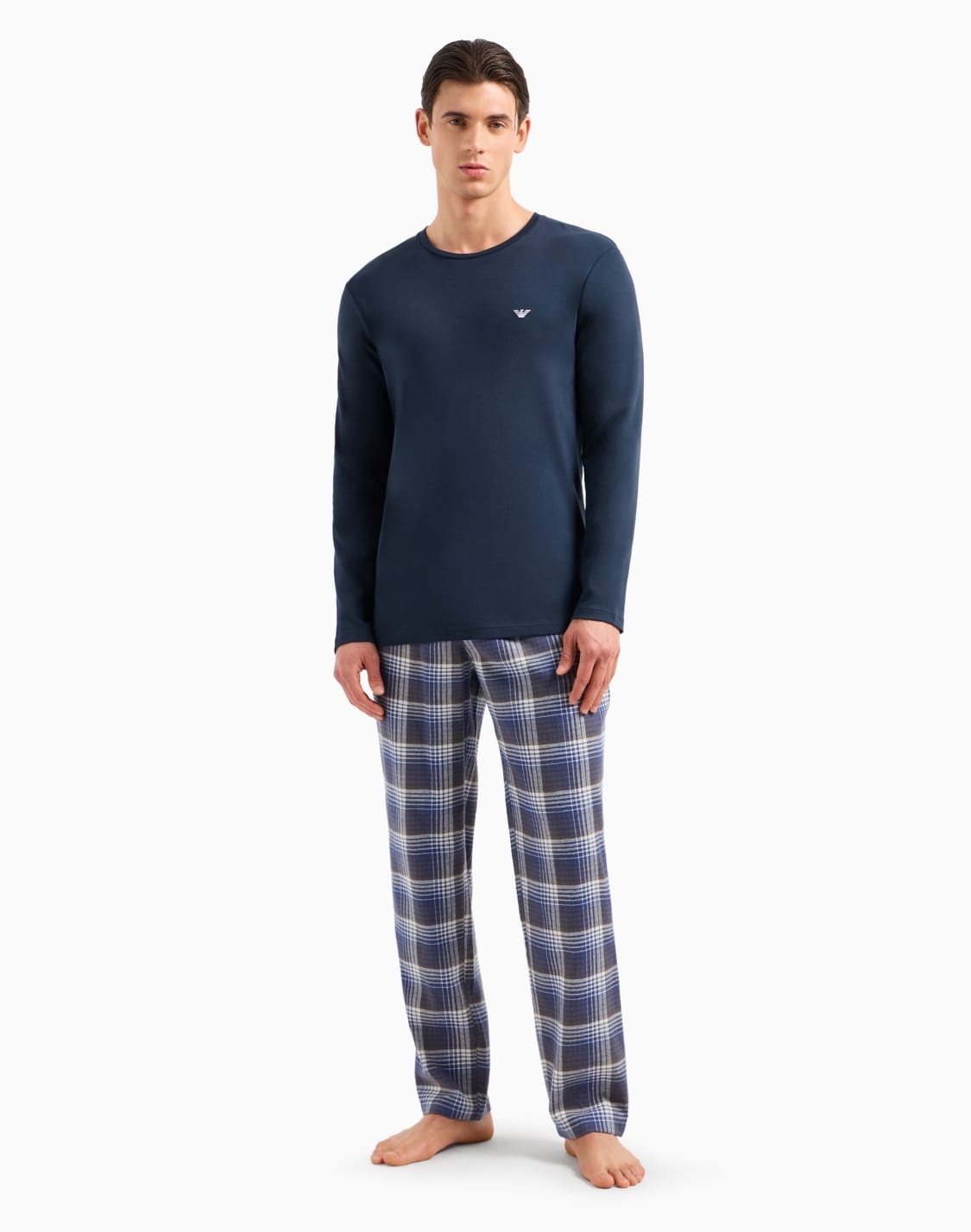 pyjamas-with-trousers-in-an-all-over-patterned-jacquard-blue--emporio-armani